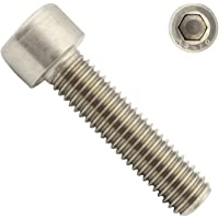 25 unidades Tornillos Cilíndricos con muesca hexagonal (M8 DIN 912 Acero Inoxidable- A2- V2 A)